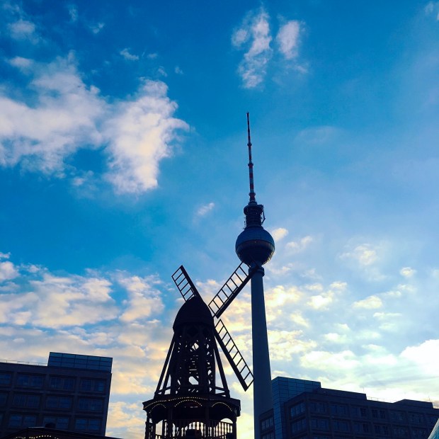 Berlin TV tower silhouette