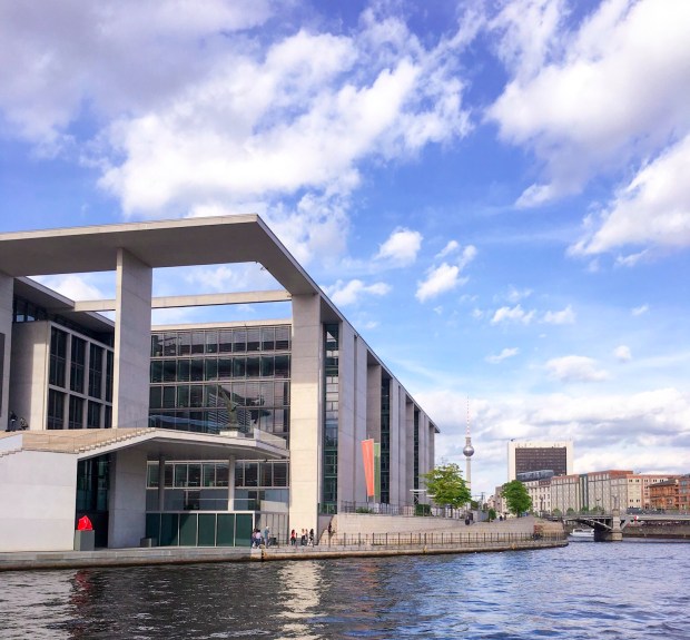 A view over the Spree to the TV tower, Berlin
