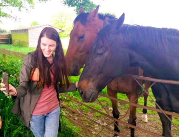 Taking selfies with the locals