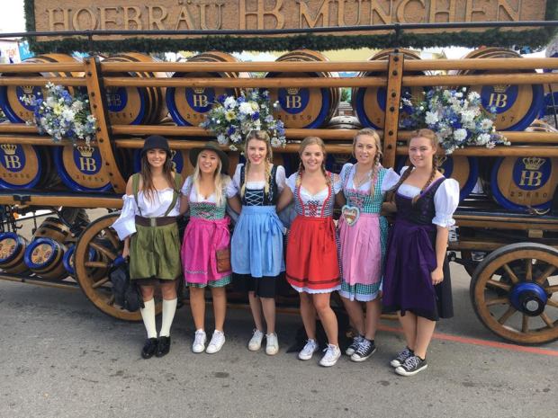 Girls in dirndls at Oktoberfest, Munich