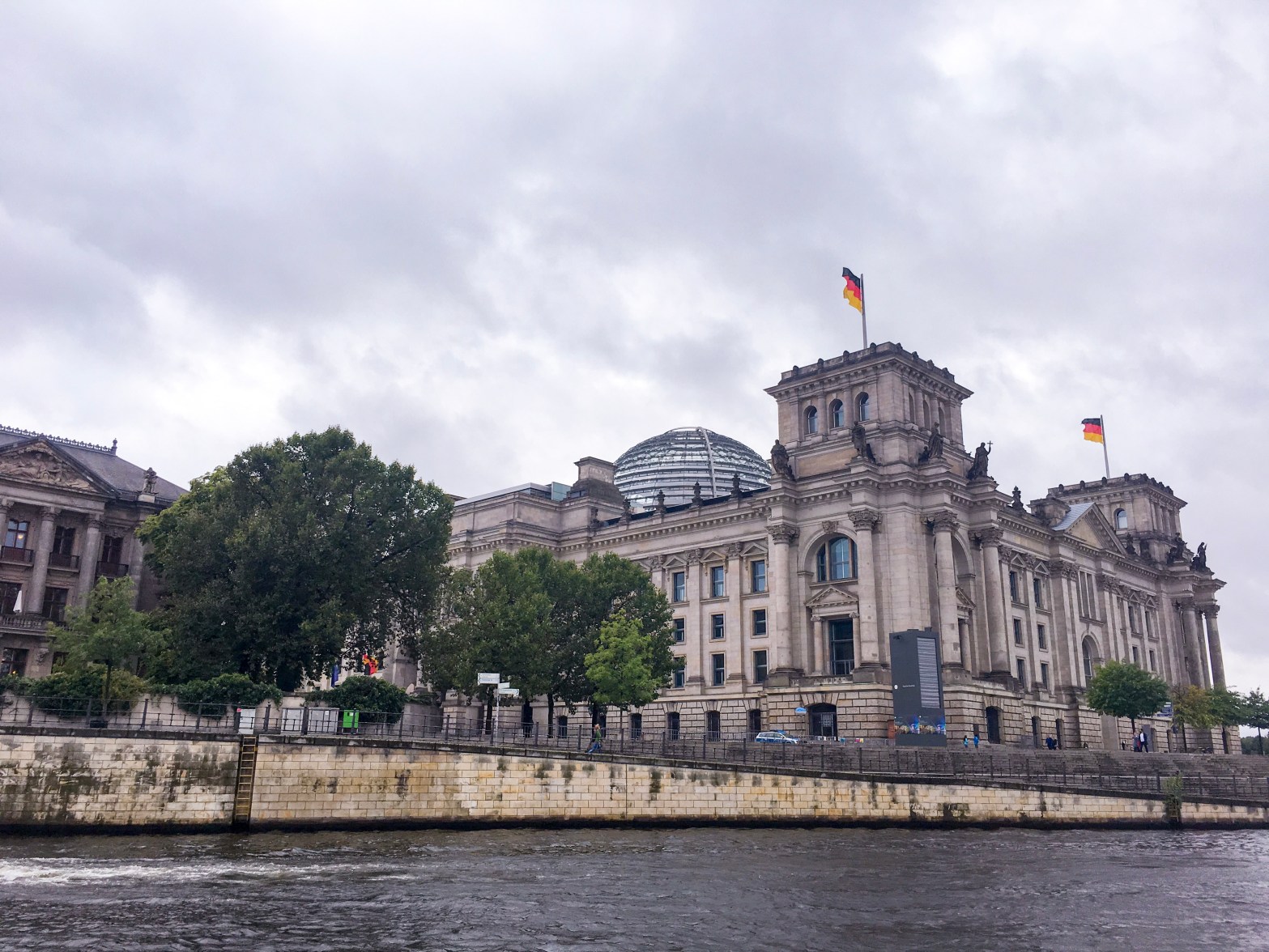 View of Bundestag over River Spree