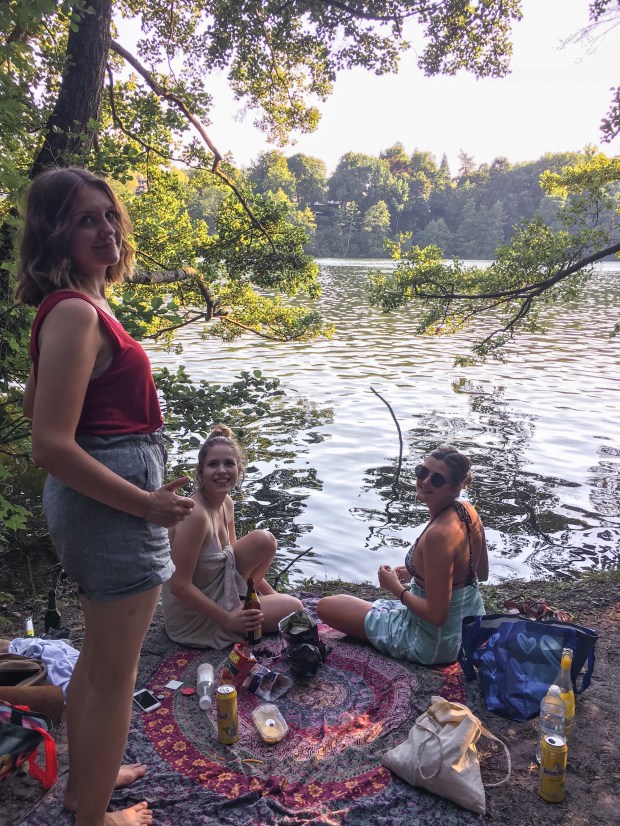 Picnic by the lake at Schlachtensee, Berlin